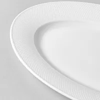 KSP A La Carte 'Diamond' Porcelain Oval Platter 11.75" (White)