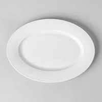 KSP A La Carte 'Diamond' Porcelain Oval Platter 11.75" (White)