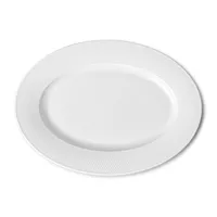 KSP A La Carte 'Diamond' Porcelain Oval Platter 11.75" (White)