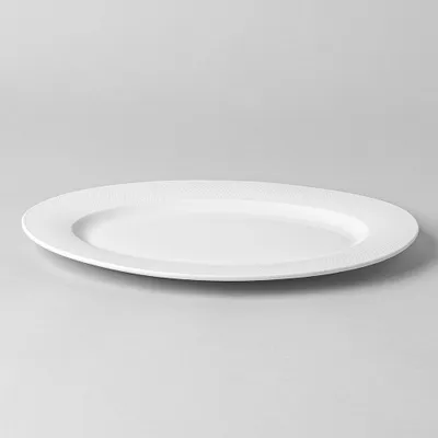 KSP A La Carte 'Diamond' Porcelain Oval Platter 14" (White)