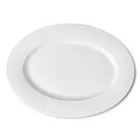 KSP A La Carte 'Diamond' Porcelain Oval Platter 14" (White)