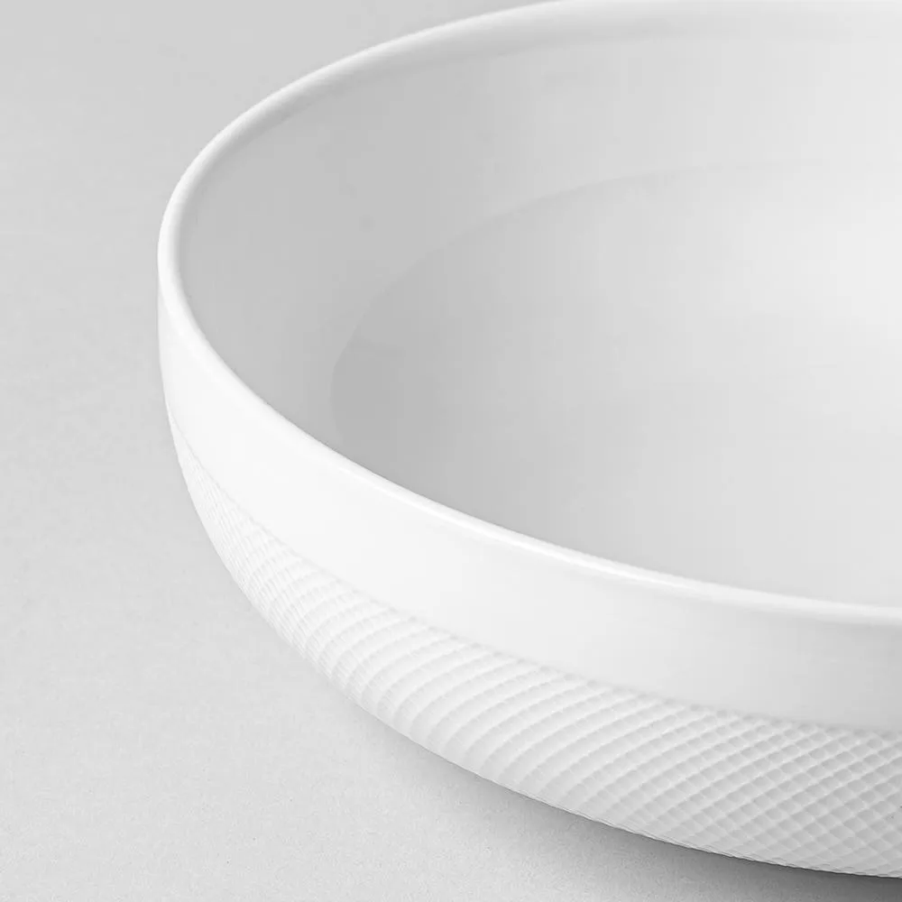 KSP A La Carte 'Diamond' Porcelain Serving Bowl 8.25" (White)