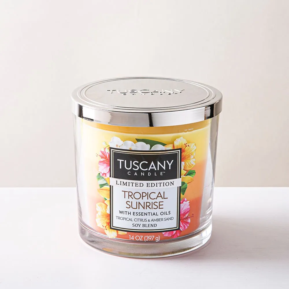 Empire Tuscany 3-Wick 'Sunset' Glass Jar Candle