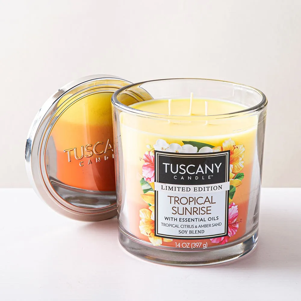 Empire Tuscany 3-Wick 'Sunset' Glass Jar Candle