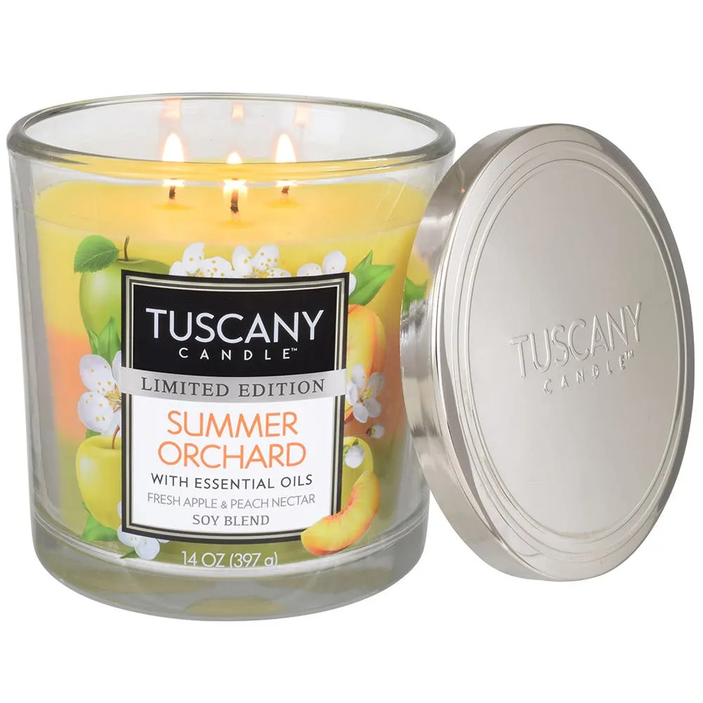 Empire Tuscany 3-Wick 'Summer Orchard' Glass Jar Candle