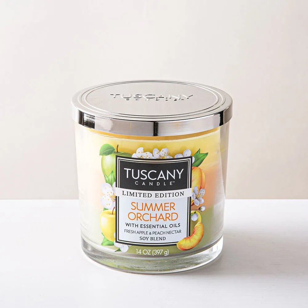 Empire Tuscany 3-Wick 'Summer Orchard' Glass Jar Candle