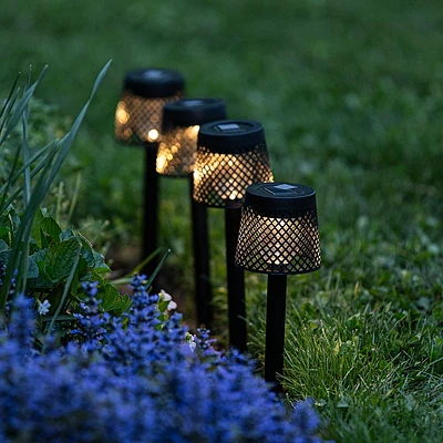 KSP Mosaic 'Mesh' LED Solar Lights - Set of 4