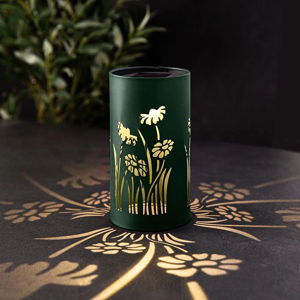 KSP Solar 'Flower' Table Top Lantern (Dark Green)