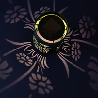 KSP Solar 'Flower' Table Top Lantern (Dark Green)