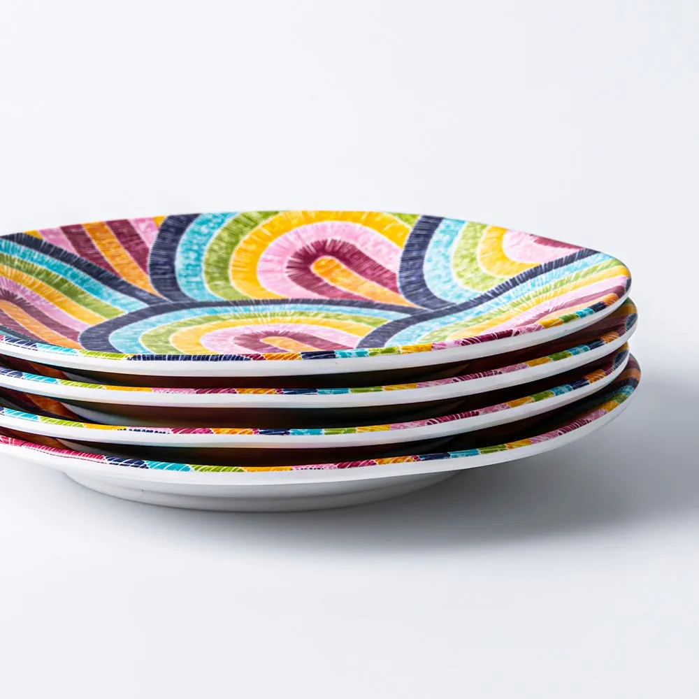 KSP Nibble 'Viva' Melamine Tidbit Plate - Set of 4