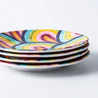KSP Nibble 'Viva' Melamine Tidbit Plate - Set of 4