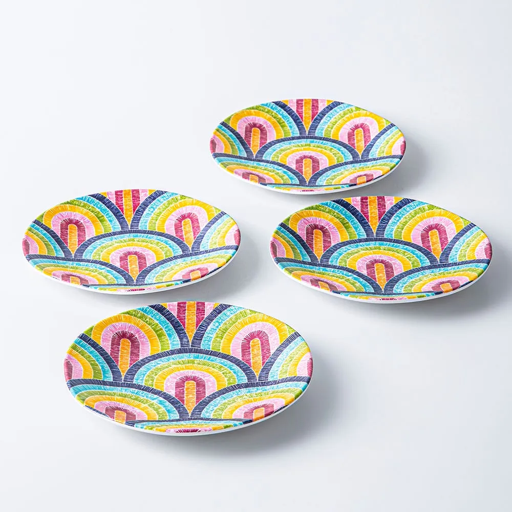 KSP Nibble 'Viva' Melamine Tidbit Plate - Set of 4