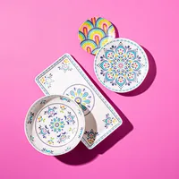 KSP Nibble 'Viva' Melamine Tidbit Plate - Set of 4