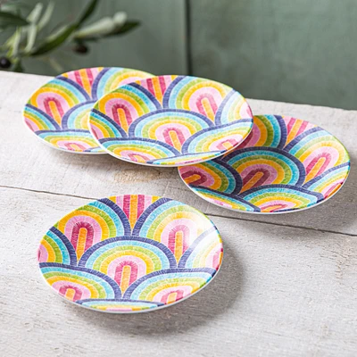 KSP Nibble 'Viva' Melamine Tidbit Plate - Set of 4