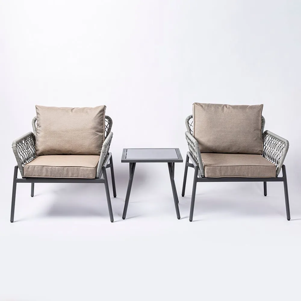 KSP Repose Outdoor Wicker Seat. with  Table - Set of 3