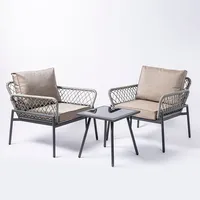 KSP Repose Outdoor Wicker Seat. with  Table - Set of 3