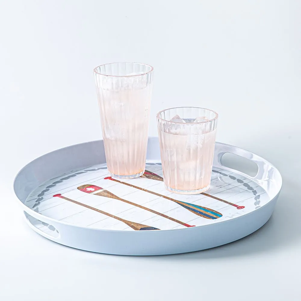 KSP Fun In The Sun 'Oars' Melamine Round Serving Tray