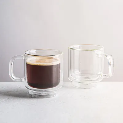 Pasabahce Barista Double Wall 'Stackable' Glass Espresso Cup - S/2