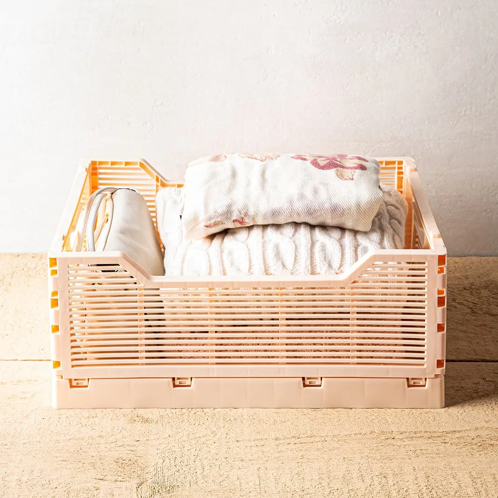 Truu Design Multi-Purpose 'Large' Folding Crate (Ballet Pink)