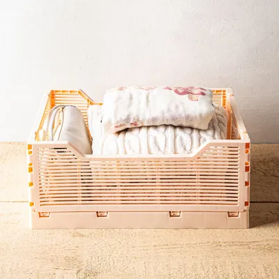 Truu Design Multi-Purpose 'Large' Folding Crate (Ballet Pink)