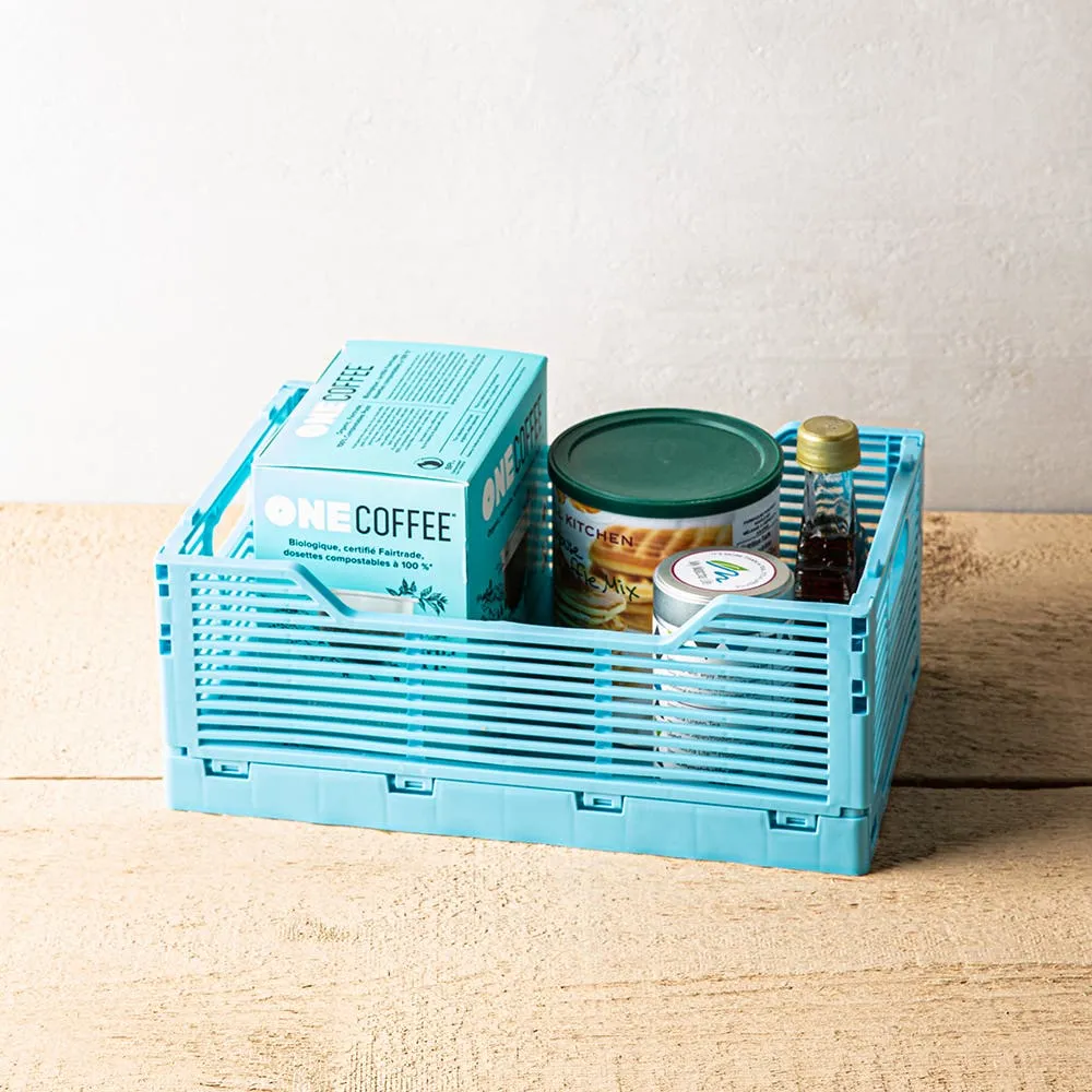 Truu Design Multi-Purpose 'Small' Folding Crate (Sky Blue)