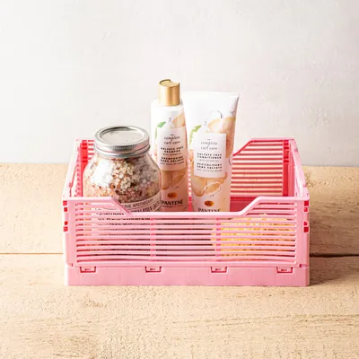 Truu Design Multi-Purpose 'Small' Folding Crate (Bubble Gum Pink)