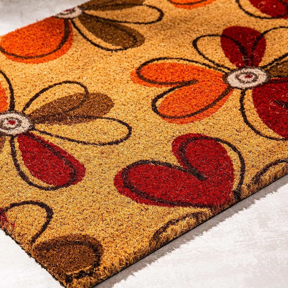 KSP Summer Coir 'Poppies' Coir Doormat