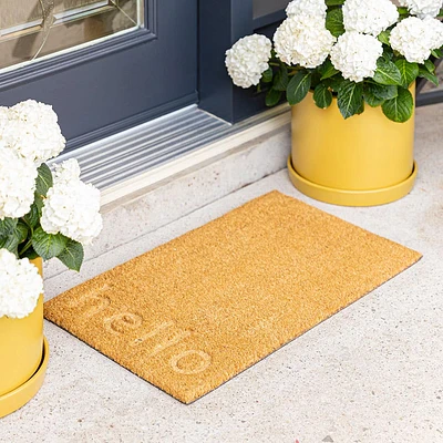 KSP Casual 'Hello Embossed' Coir Doormat