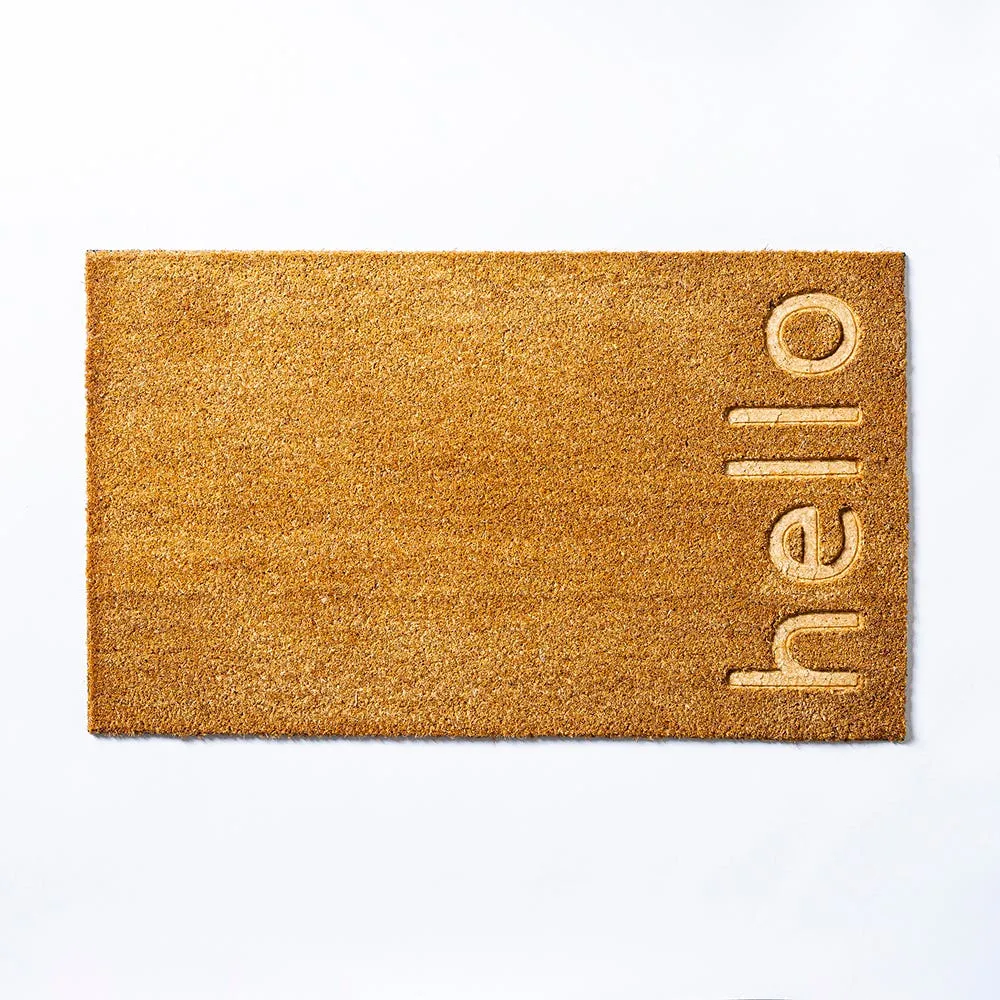 KSP Casual 'Hello Embossed' Coir Doormat