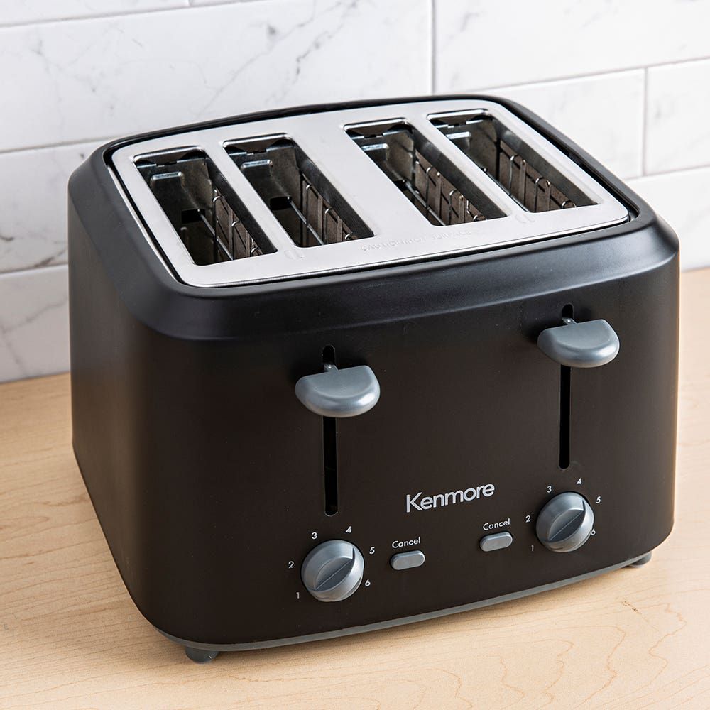 Kenmore 4-Slice Toaster with Dual Controls - Matte Black