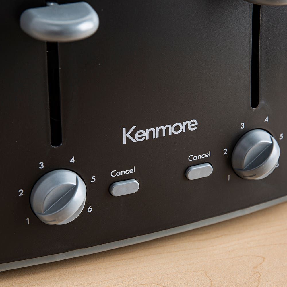 Kenmore 4-Slice Toaster with Dual Controls - Matte Black