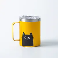 KSP Java 'Cat' Double Wall Desk Mug 12oz.