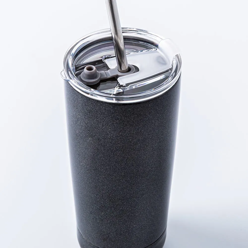 KSP Cool It Double Wall Tumbler with Straw (Stainless Steel)