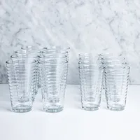 Libbey Tumbler & Rocks 'Hoops' Combo - Set of 16 (Clear)