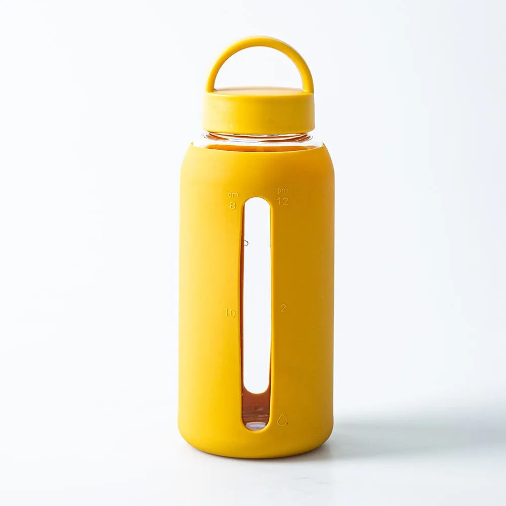 KSP Aura Glass Water Bottle with Silicone 27oz (Goldenrod)