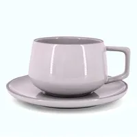 Bia Reactive Glaze Stoneware Cup & Saucer (Lavender)