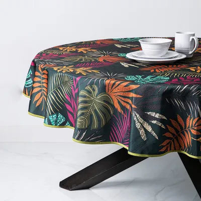 Texstyles Printed Easy-Care 'Bora Bora' Tablecloth 70" Round