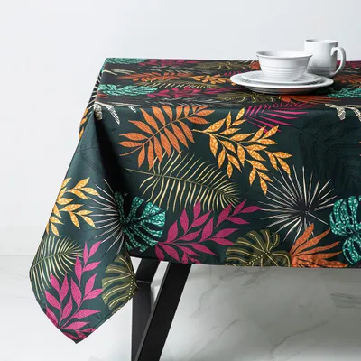 Texstyles Printed Easy-Care 'Bora Bora' Polyester Tablecloth 58"x78"