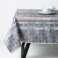 Texstyles Printed 'Terra Cotta' Polyester Tablecloth 58"x94" (Beige)