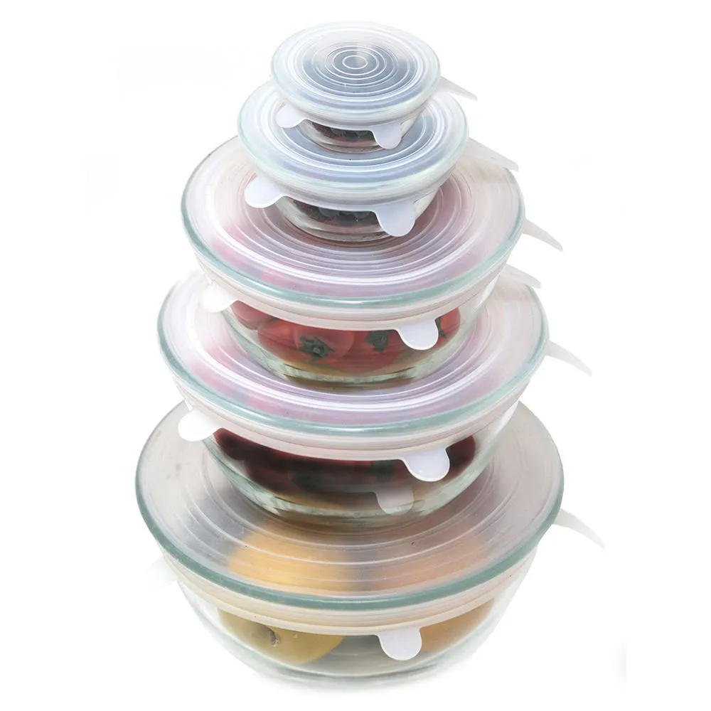 Danesco Slilicone Stretch Lid - Set of 5 (Clear)