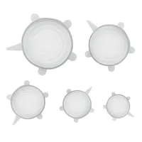 Danesco Slilicone Stretch Lid - Set of 5 (Clear)