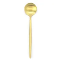 Natural Living Stainless Steel 'Small' Condiment Spoon (Gold)