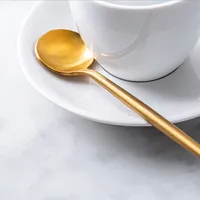 Natural Living Stainless Steel 'Small' Condiment Spoon (Gold)