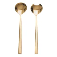 Natural Living Stainless Steel Salad Servers - Set of 2 (Gold)