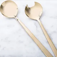 Natural Living Stainless Steel Salad Servers - Set of 2 (Gold)