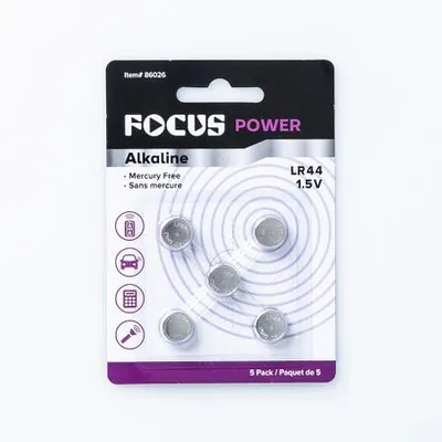 Focus Power Mercury-Free 'Alkaline' Cell Battery LR44