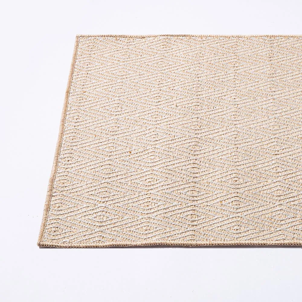 KSP Indoor / Outdoor 'Diamente' Flatweave Rug 24x36" (Beige/Natural)