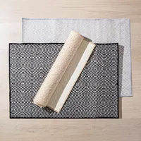 KSP Indoor / Outdoor 'Diamente' Flatweave Rug 24x36" (Beige/Natural)