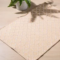 KSP Indoor / Outdoor 'Genas' Flatweave Rug 24x36" (Beige/Natural)