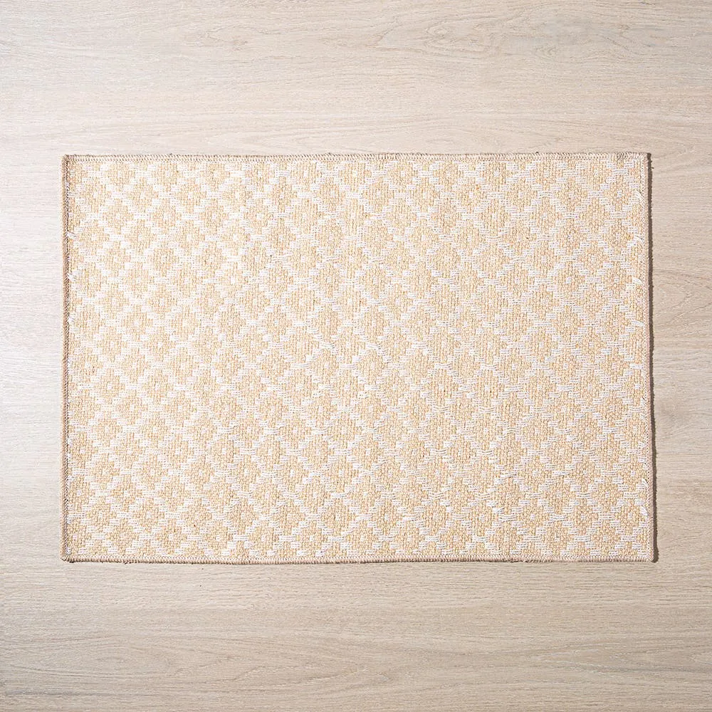 KSP Indoor / Outdoor 'Genas' Flatweave Rug 24x36" (Beige/Natural)